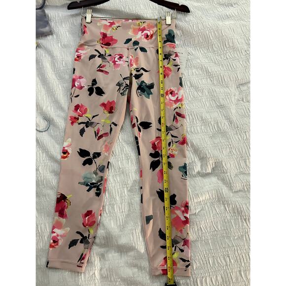 Athleta Elation 7/8 Painted Flower High Rise Leggings Size Small - Picture 7 of 11